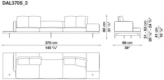 B&B Italia 3-х местный тканевый диван Dock sun-id-1376507 - Вид №74