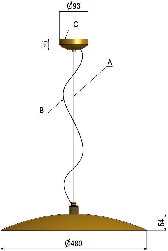 tender rain Светодиодный подвесной светильник из латуни Emisfero sun-id-1351610 - Вид №2
