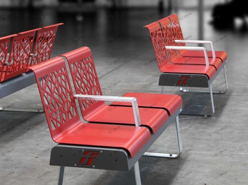 Metalco Скамья стальная с подлокотниками со спинкой sun-id-1440072