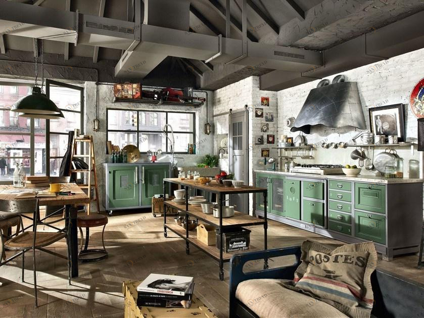 Marchi Cucine Встроенная кухня из нержавеющей стали Loft sun-id-1418250