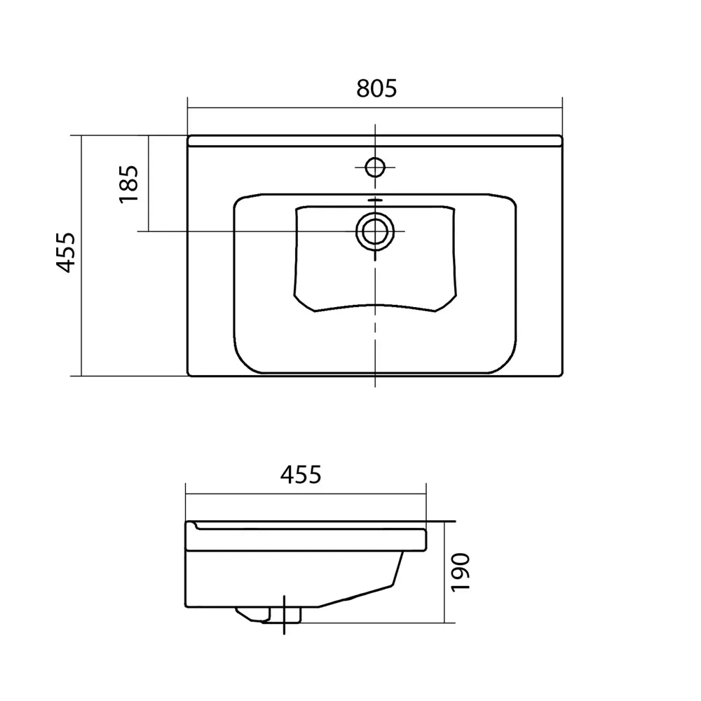 Раковина Santek Миранда 80 STLM-2208289 - Вид №6