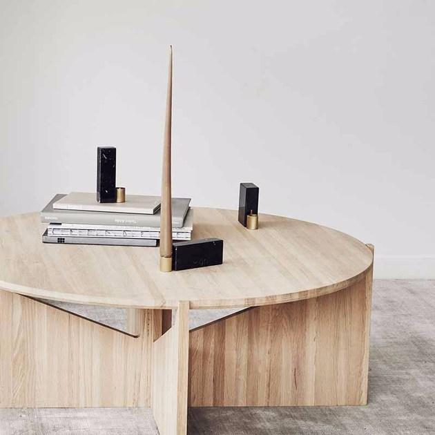 Kristina Dam Studio Круглый деревянный журнальный столик sun-id-1461389 - Вид №2