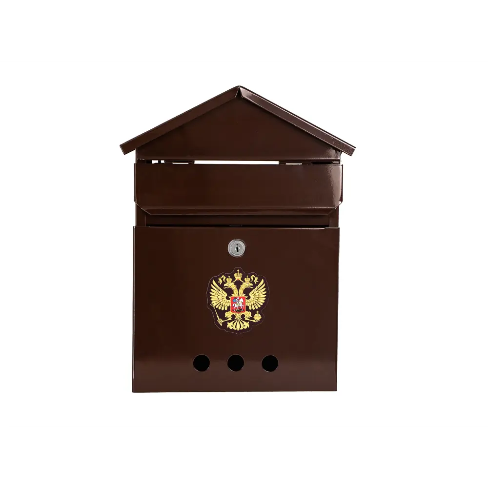 Почтовый ящик Домик герб, металл, цвет коричневый Santreyd STLM-2034128 - Вид №1
