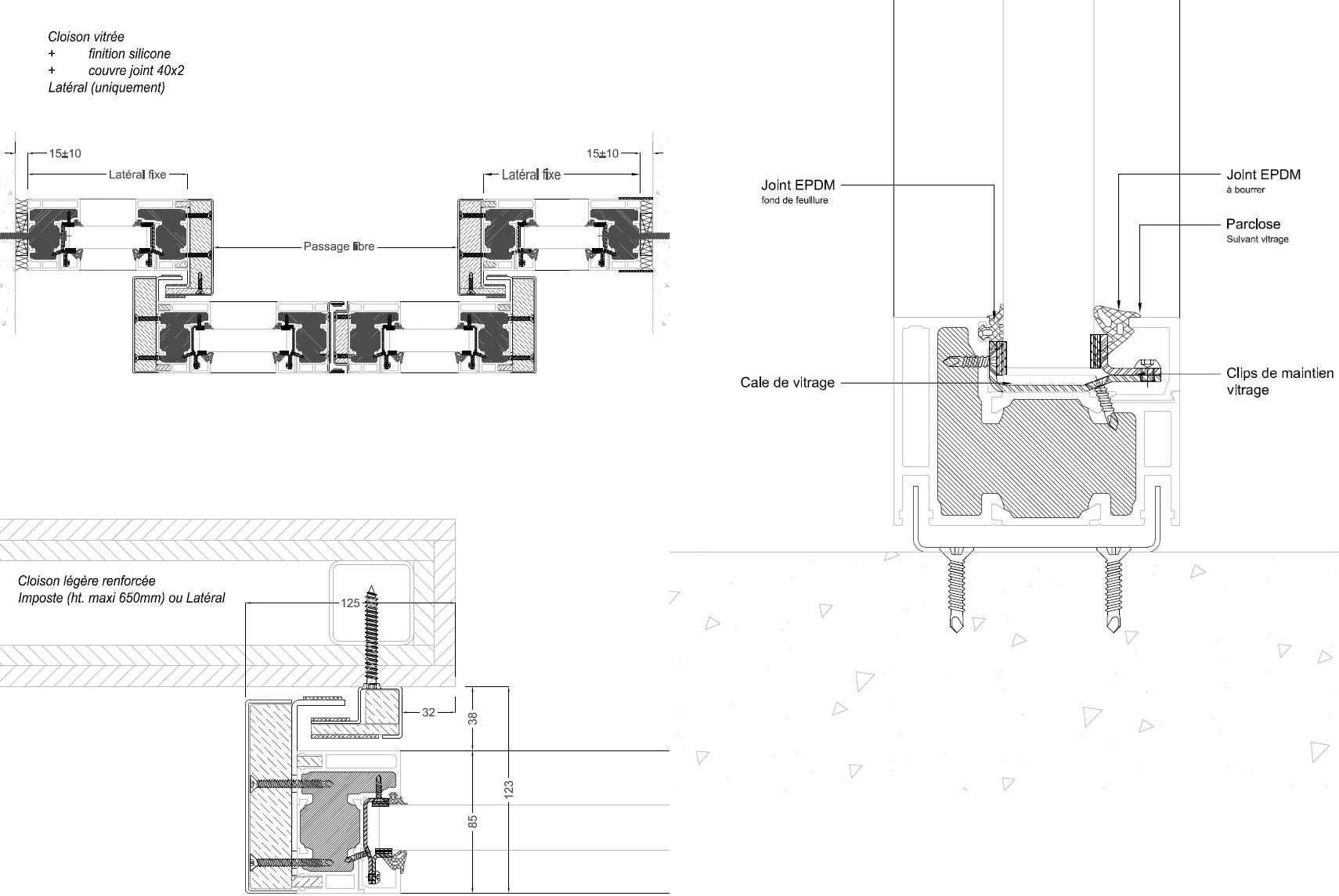 SVF Огнестойкая раздвижная стеклянная дверь Aluprotec Aluprotec-pa1v/pa2v - Вид №4