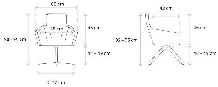 Wagner Кресло поворотное с 4-мя спицами W-cube sun-id-1391601 - Вид №5