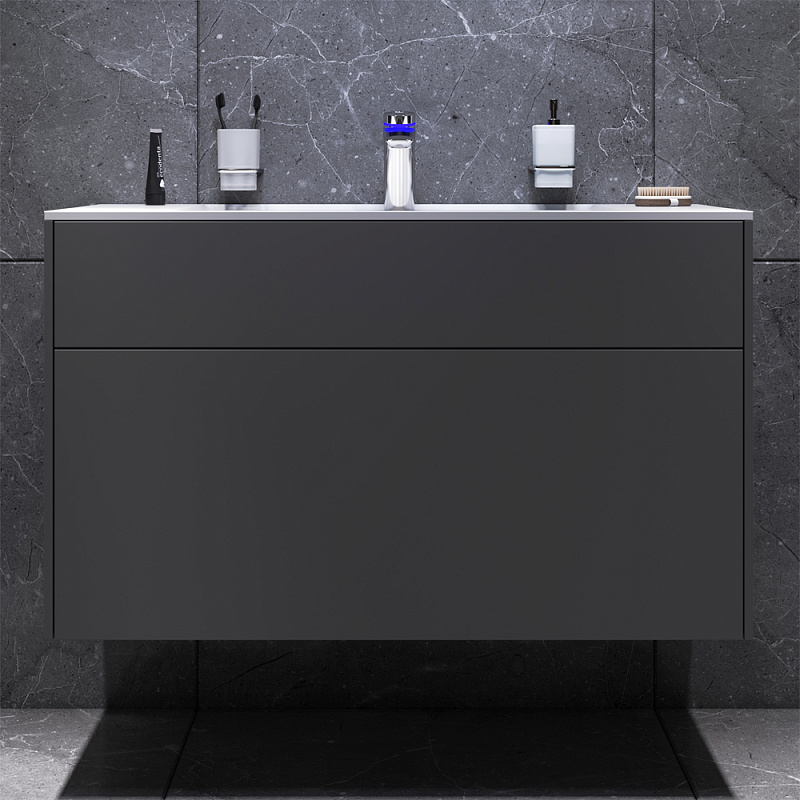 M50AFHX1003GM INSPIRE V2.0 База под раковину подвесная 100 см 3 ящика push-to-open графит мато AM.PM Inspire 2.0 