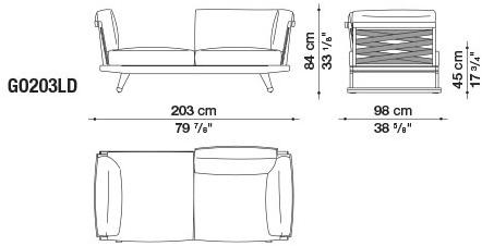 B&B Italia Outdoor Диван с шезлонгом Gio sun-id-1442753 - Вид №15