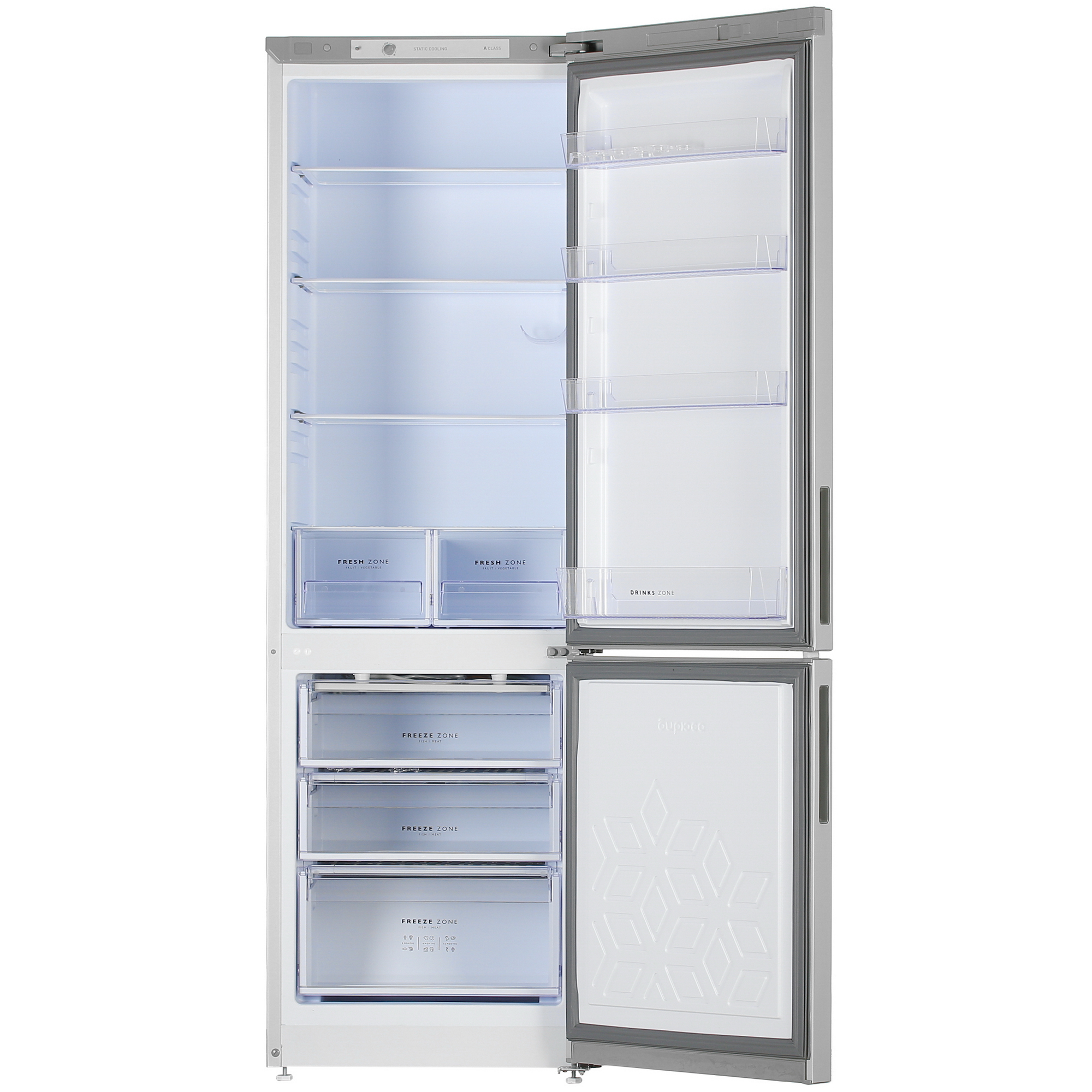 5348122 Холодильник с морозильником   Бирюса M6027 серый STDN-0039352 - Вид №1