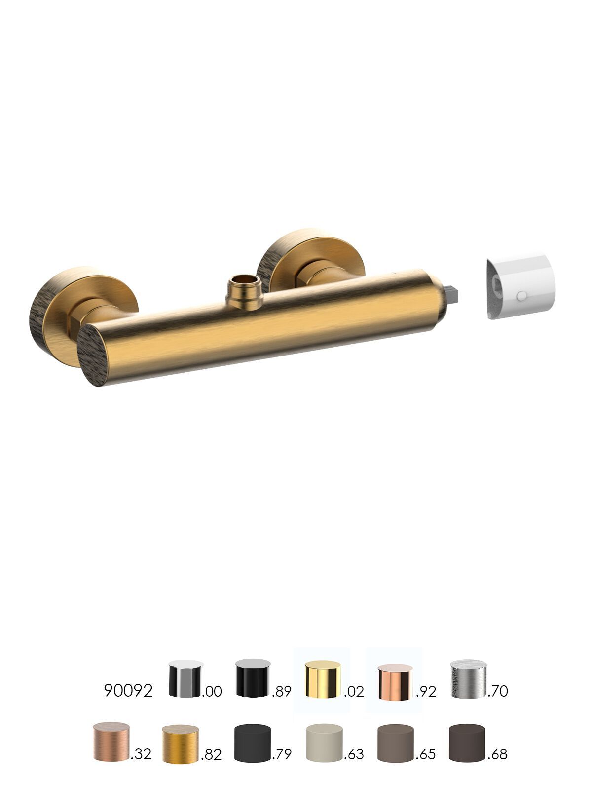 Внешний однорычажный смеситель для душа с 2 отверстиями Rubinetterie Frattini Narciso S ARCH-00122493 - Вид №4