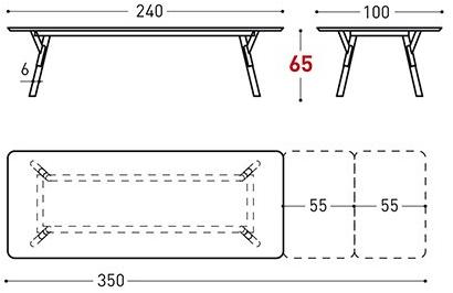 Varaschin Прямоугольный садовый стол Link 222l - Вид №7