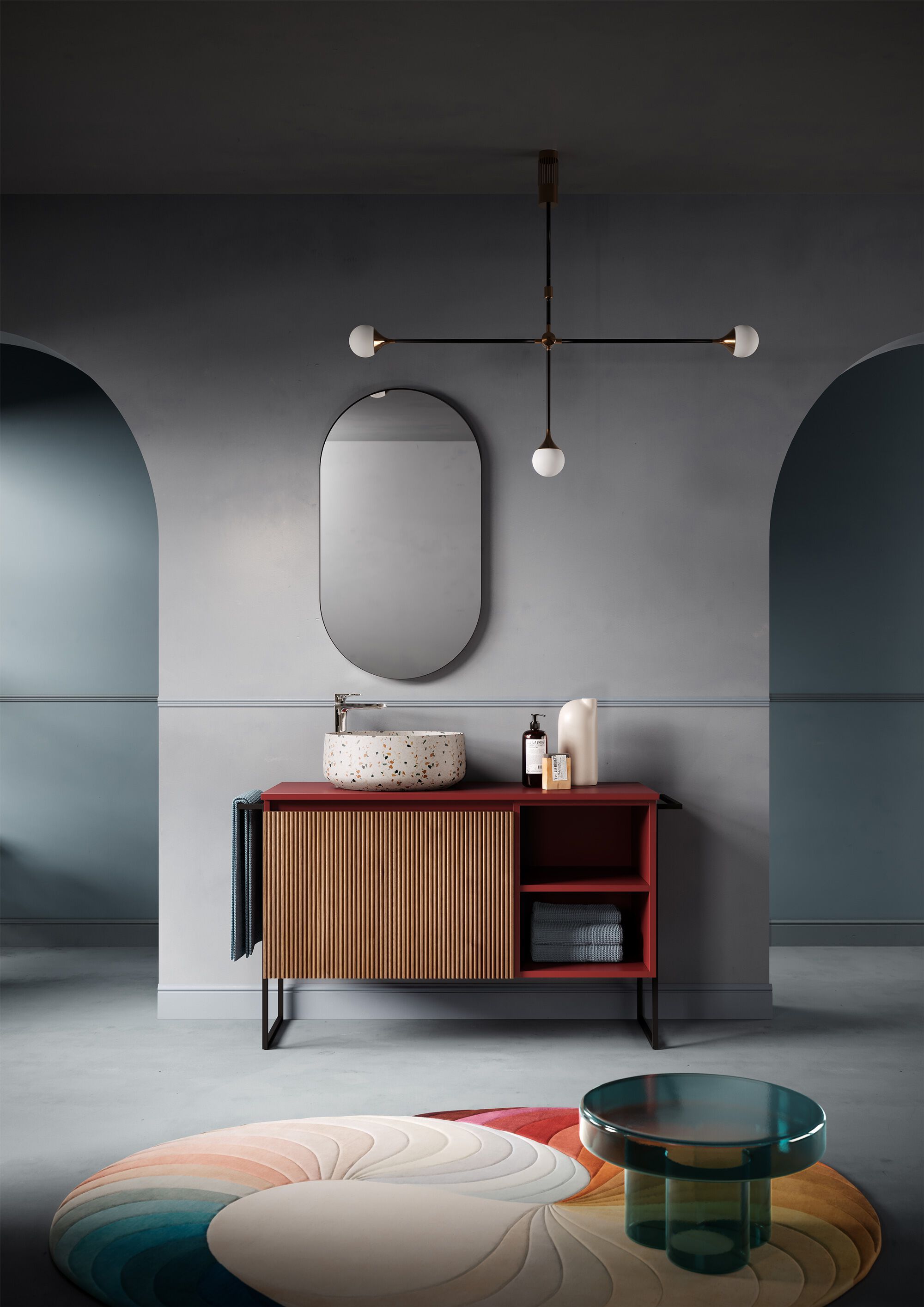 Деревянная напольная раковина с выдвижными ящиками ArtCeram Relax ARCH-00117360 - Вид №4