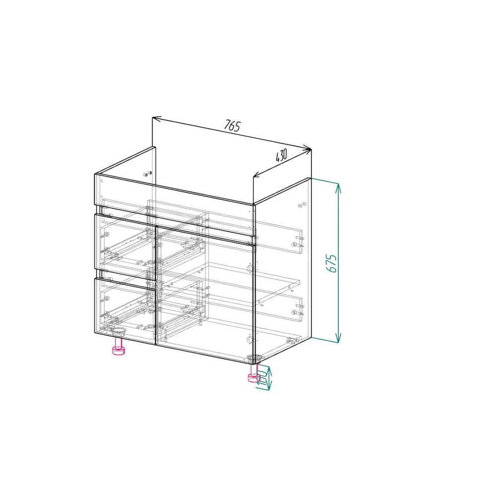 Santreyd Cube — настенная тумба для ванной 80 см 87894125 STLM-0076053 - Вид №5