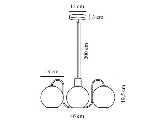 Люстра из дутого стекла и металла Nordlux Franca ARCH-00064555 - Вид №2