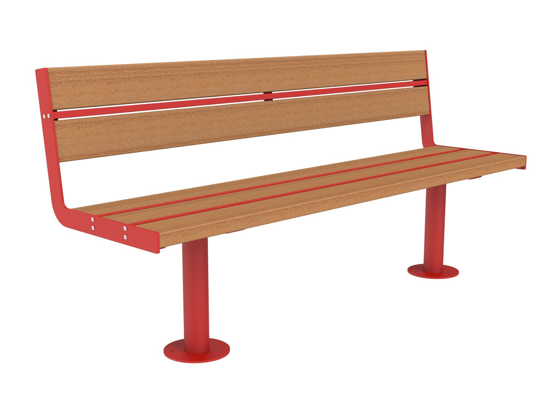 Скамья из окуме со спинкой Lazzari Joy ARCH-00135129 - Вид №5