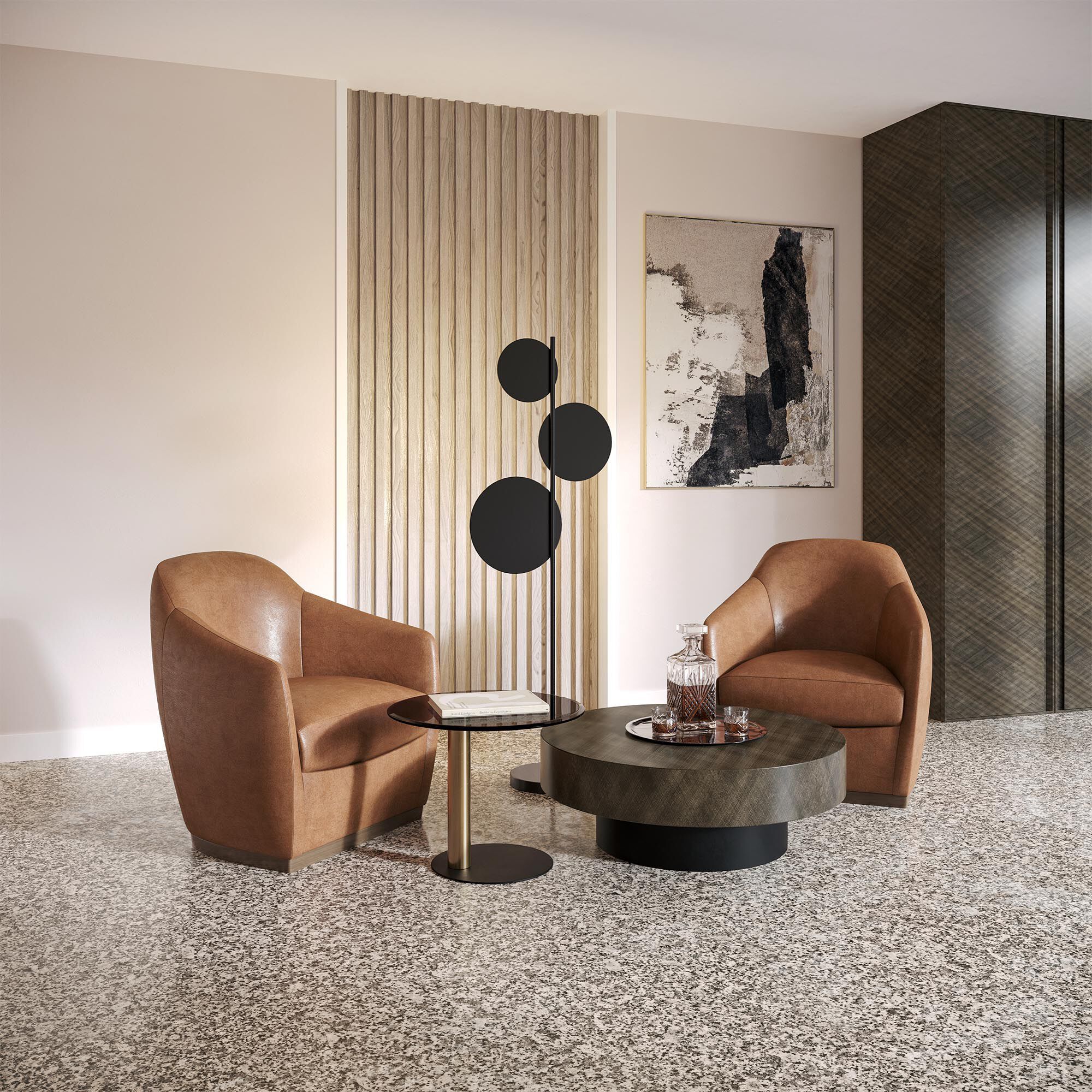 Круглый журнальный столик из спеченного камня и стекла GIULIA GRILLO ROMA ARCH-00056920 - Вид №2