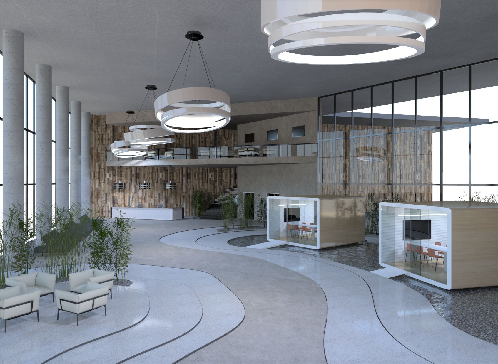 Мультимедийная многосторонняя акустическая офисная кабина со встроенным освещением Stefani акустическая коробка ARCH-00117757 - Вид №12