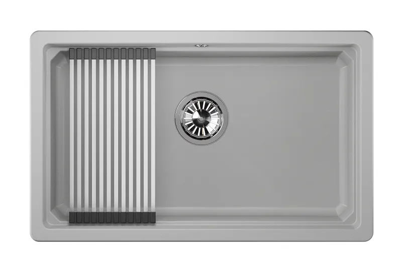 KS-7303U, АРКТИК (БЕЛЫЙ), кухонная мойка, кварц GRANULA Kitchen Space 7303U-ST336 - Вид №1