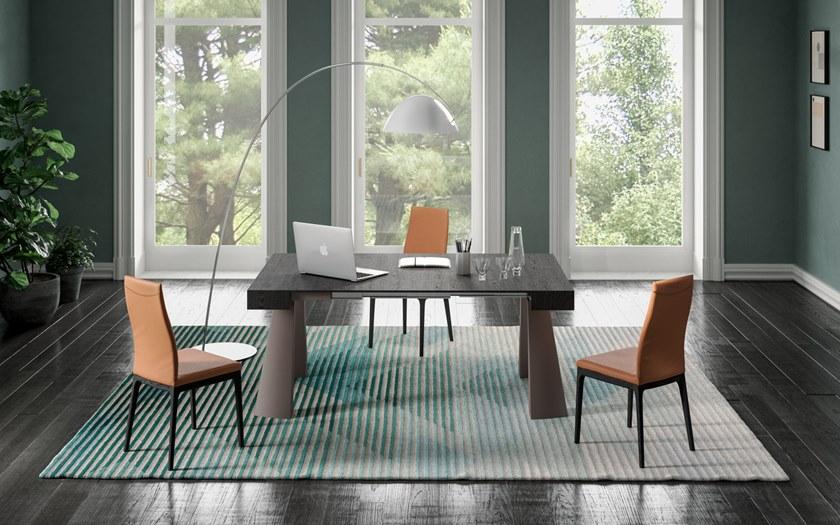 Ozzio Italia Выдвижная прямоугольная деревянная консоль  T028  - Вид №4