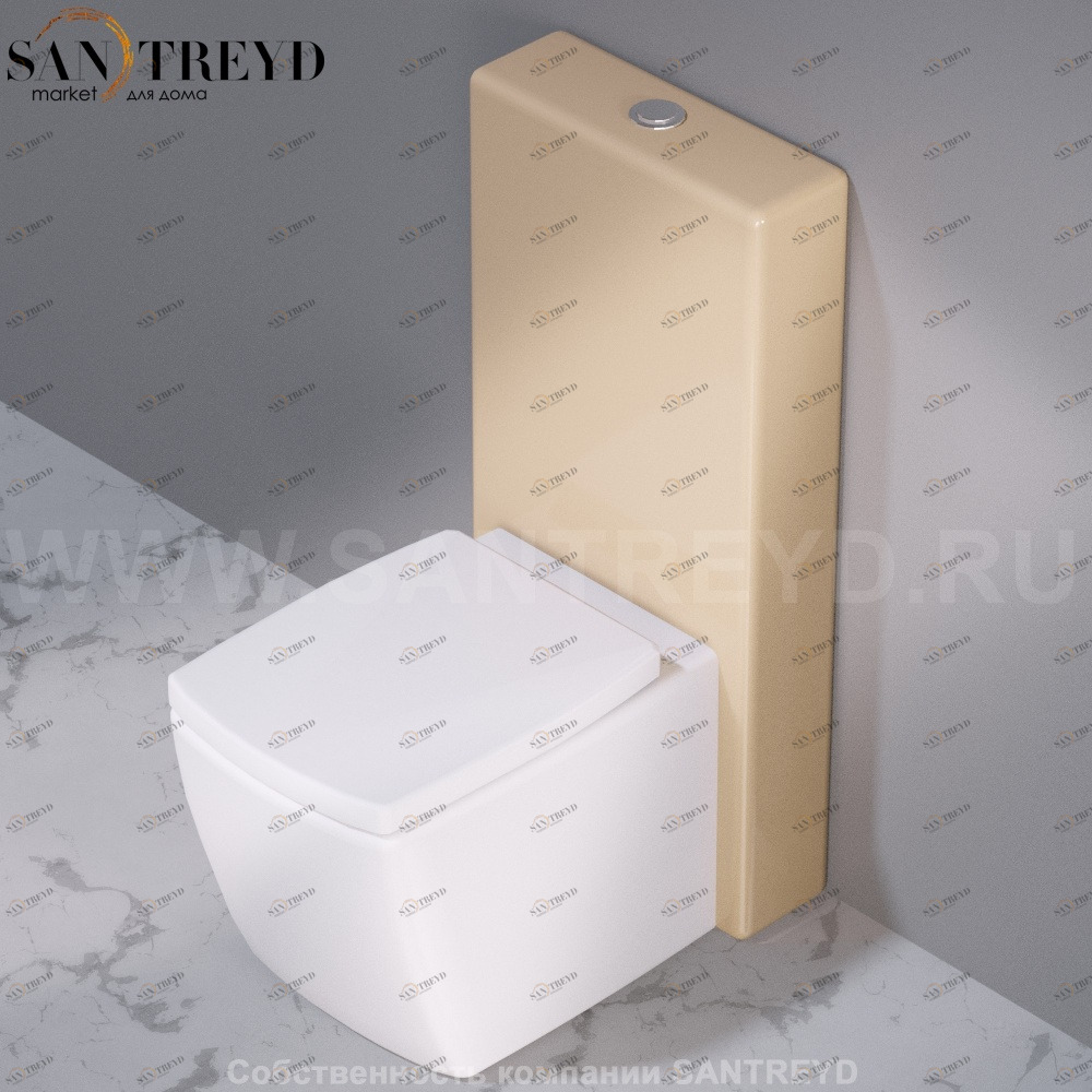 C301110 Компакт унитаз с бачком Бежевый A. e T. Italia WALL Италия AeT ITALIA