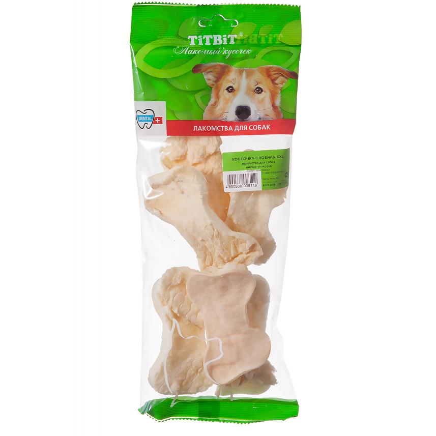 ПР0020274 Лакомство для собак Косточка слоеная XXL TITBIT 