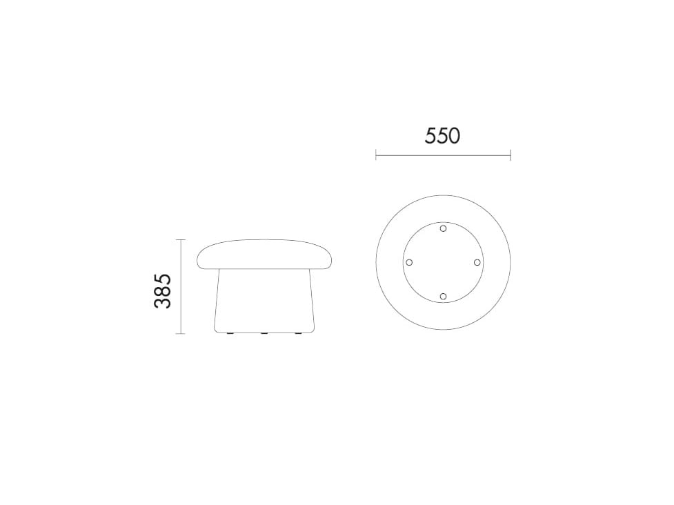 Круглый пуф из ткани Grado Design Гриб ARCH-00032993 - Вид №15