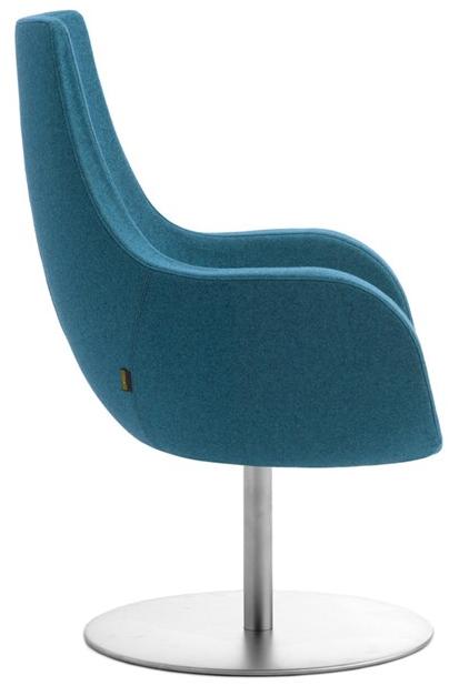 Leyform Вращающееся кресло из шерсти с подлокотниками с высокой спинкой sun-id-1466812 - Вид №2