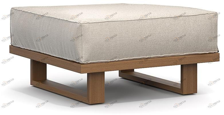 Atmosphera Квадратный садовый пуф из тика и технической ткани 9.zero 9.0.pf