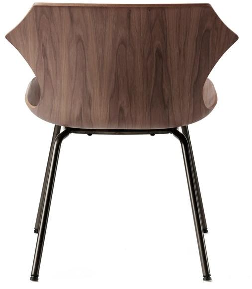 BassamFellows Кресло из стали и дерева Petal Cb-294m - Вид №4