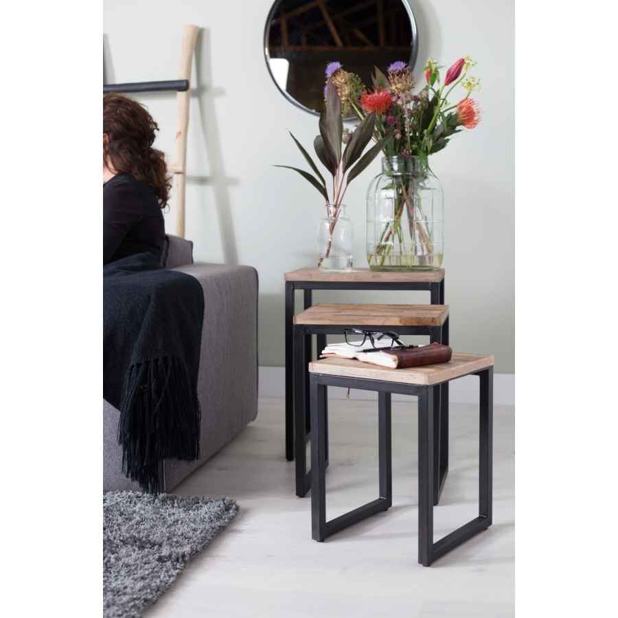 Набор столиков Suri, 3 шт White Label Living 2300057 - Вид №1