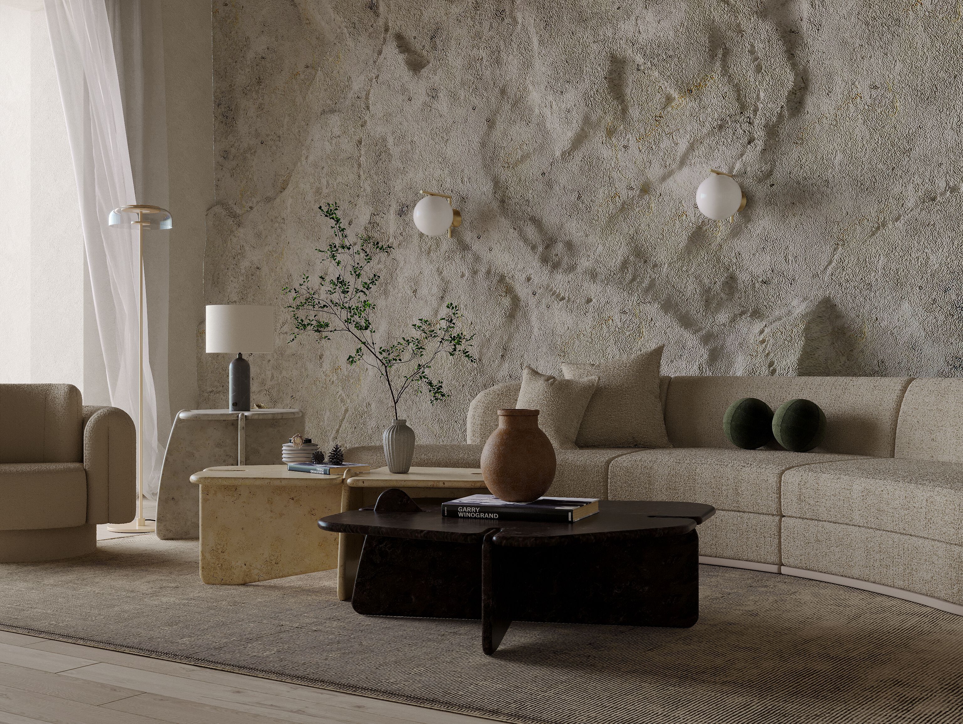 Журнальный столик из натурального камня Davani Lamé ARCH-00061305 - Вид №7