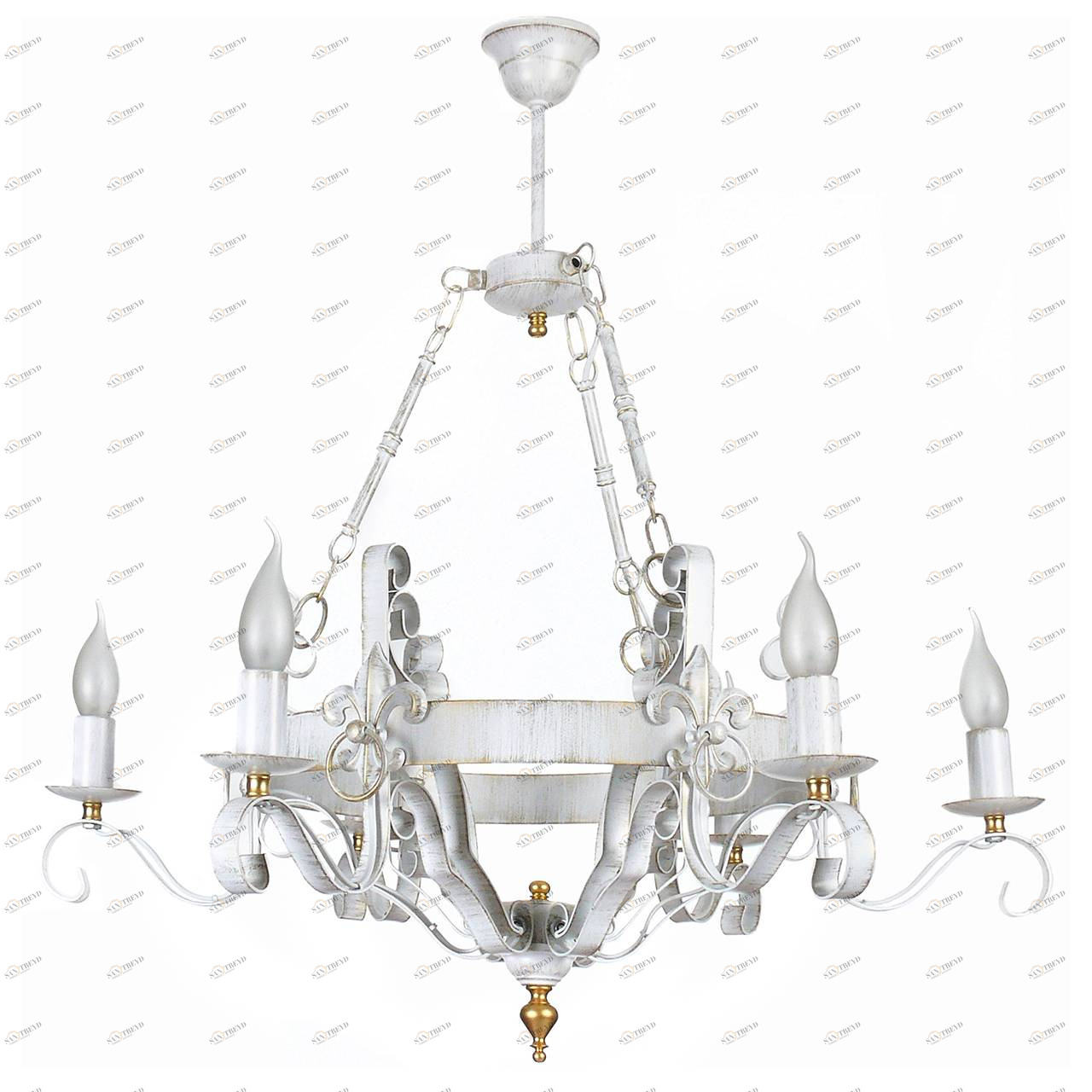 Люстра дизайнерская Around белая 10130-6L SUPERNW СВЕЧИ 056681 Белый 