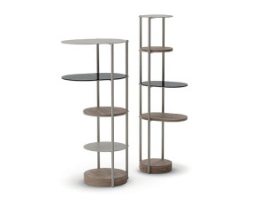 Отдельно стоящий книжный шкаф из металла и дерева