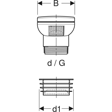 359.900.00.1 Воздушный клапан Geberit GRB50 для систем канализации Geberit  - Вид №3