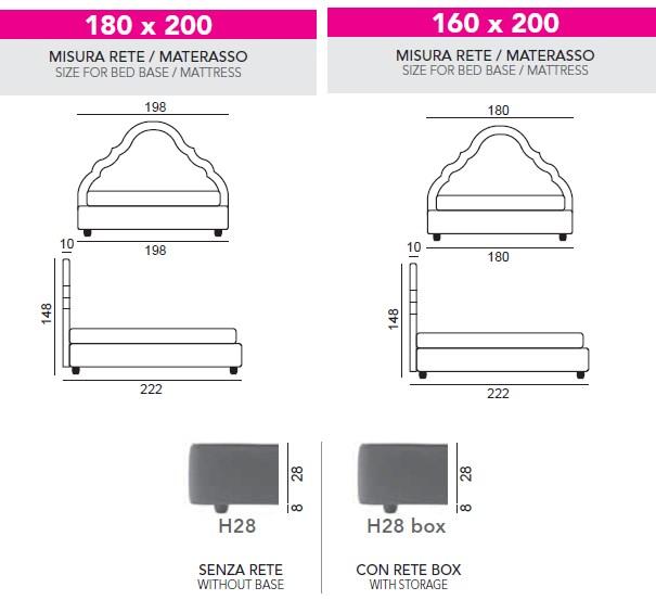 Twils Двуспальная кровать с мягким изголовьем Celine sun-id-1386327 - Вид №5