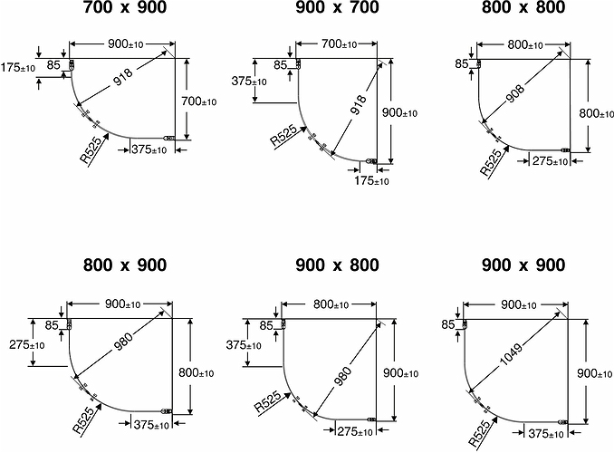 500.907.00.5 IDO Showerama 10-4 душевая стенка для круглого углового душа, IDO Showerama 10-4, матовые профили / матовое стекло, 800x900 мм  - Вид №4
