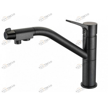 Zorg ZR 401 KF черный металлик Смеситель для кухни Zorg 280х245 