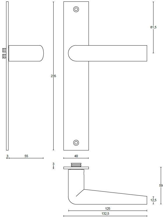 Formani Ручка из нержавеющей стали с матовым покрытием на пластине Inc sun-id-1426585 - Вид №1
