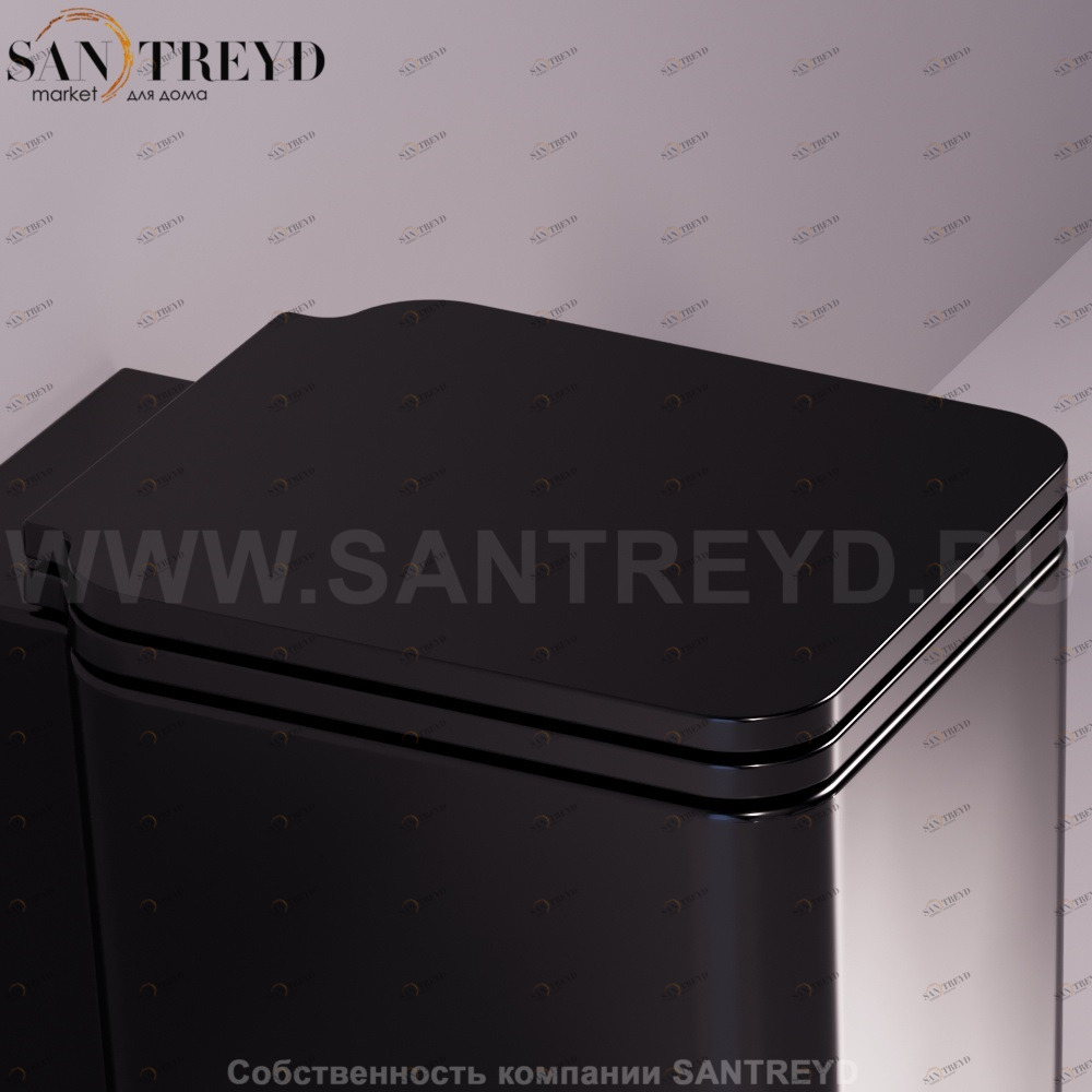 FL27D01NEROCR Крышка сиденье для унитаза Simas Flow