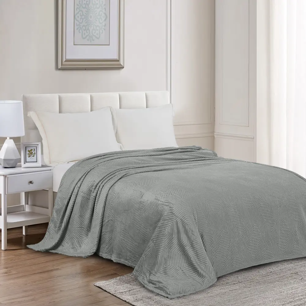 Плед Berta 150x200 см жаккард цвет серый СТОЛИЦА ТЕКСТИЛЯ STLM-2151449 - Вид №4
