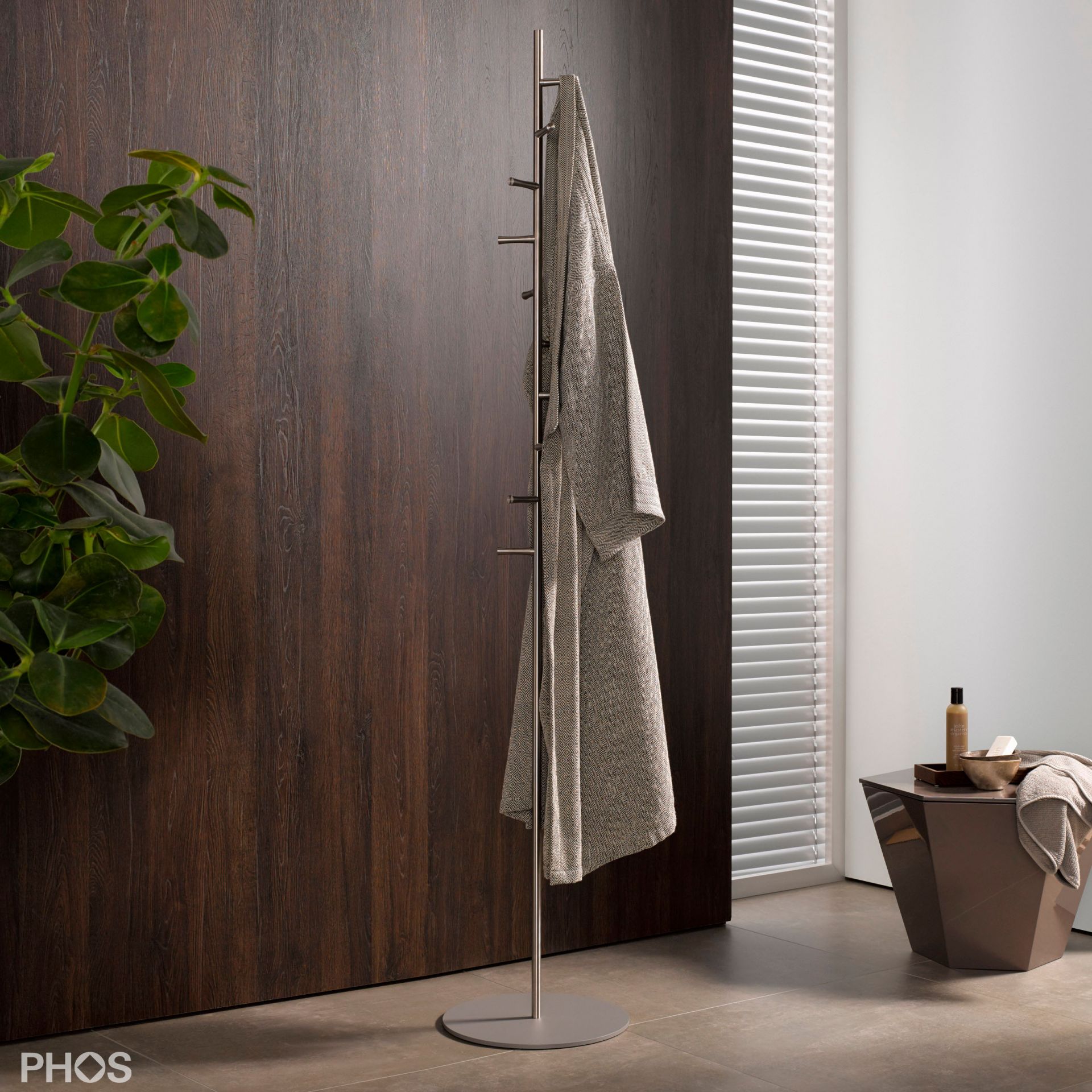 GSTH10F-B Вешалка для полотенец и вешалка для верхней одежды с 10 крючками, основание: серое PHOS 