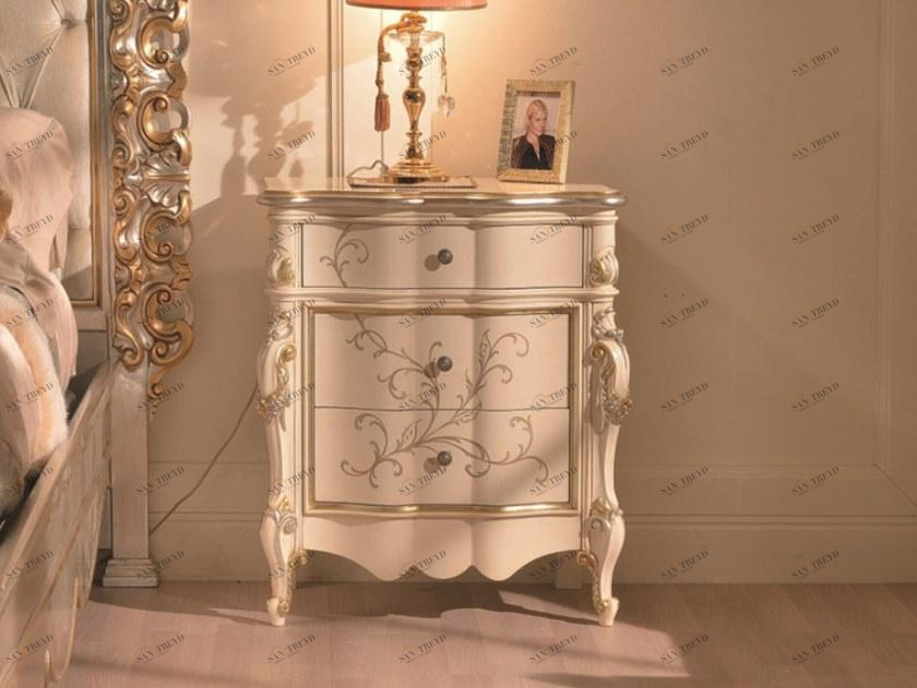 SCAPPINI & C Прямоугольная прикроватная тумбочка из лакированной древесины с ящиками 35th anniversary sun-id-1491162