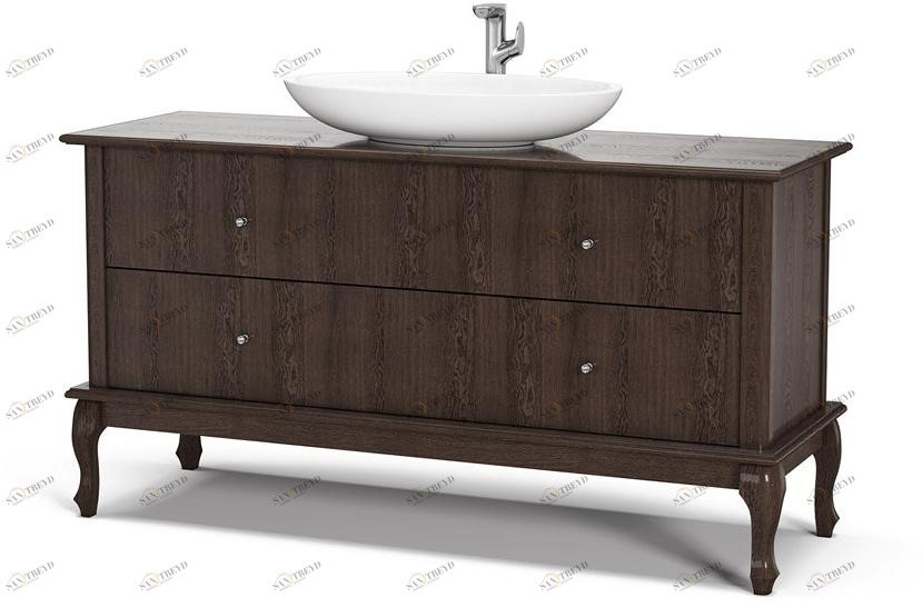 DWFI Тумба под умывальник из фанерованной древесины с ящиками  00002188 