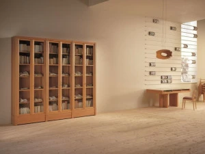 Morelato Книжный шкаф из дерева и стекла Biblioteca Art. 3271