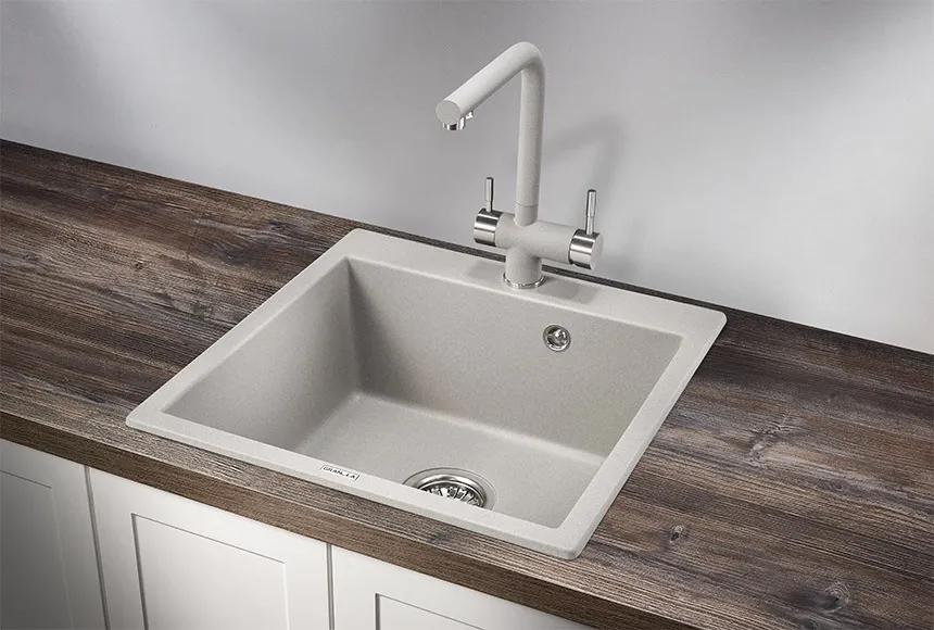 5102, БАЗАЛЬТ, кухонная мойка, кварц GRANULA 5102-ST106