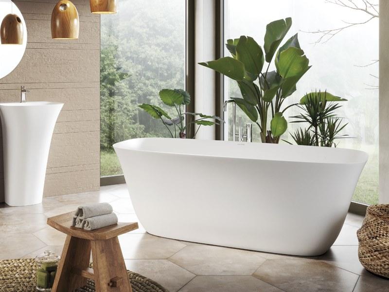 Acquabella Отдельностоящая овальная ванна из долотек © Acquawhite sun-id-1366244 - Вид №3