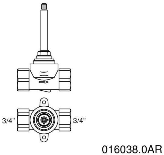 Bronces Mestre Клапан, шибер, шлюз для завода Shower system 016038.0ar.99 - Вид №1