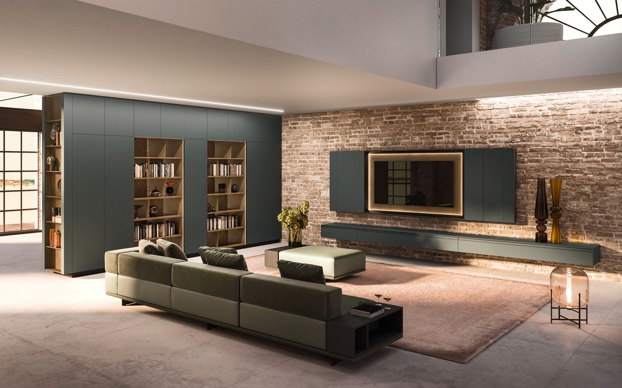 Алюминиевый и деревянный шкаф для телевизора Arrital Feeling Home ARCH-00140616 - Вид №5