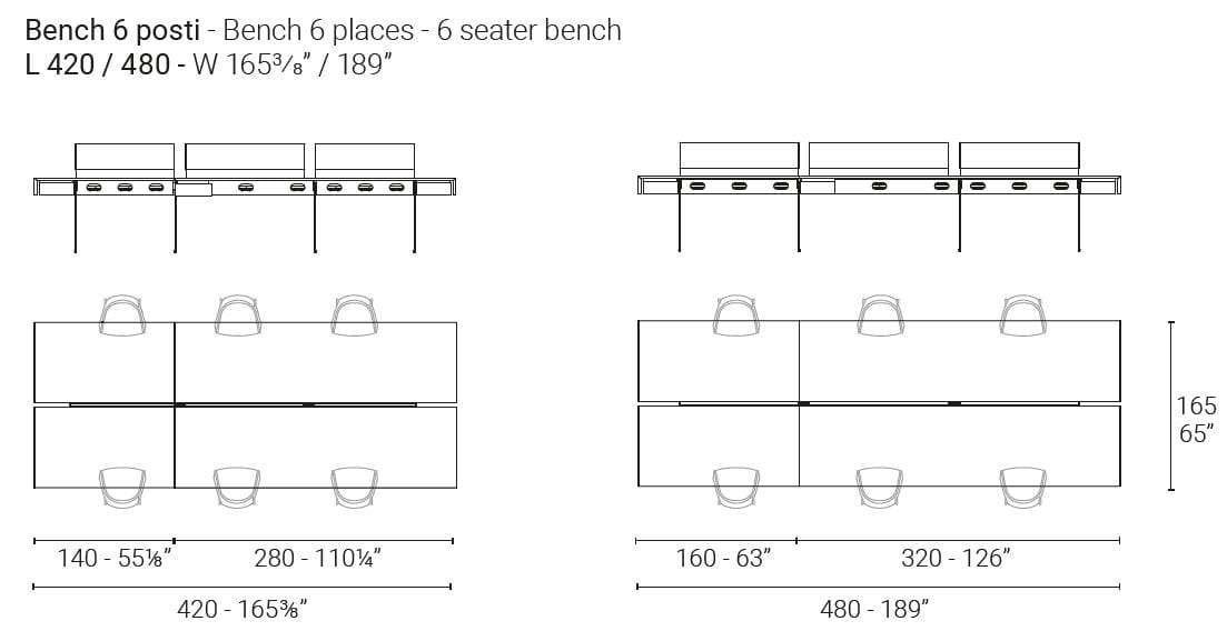 Секционный стол из дерева и стекла ESTEL GROUP HORIZON ARCH-00001743 - Вид №5