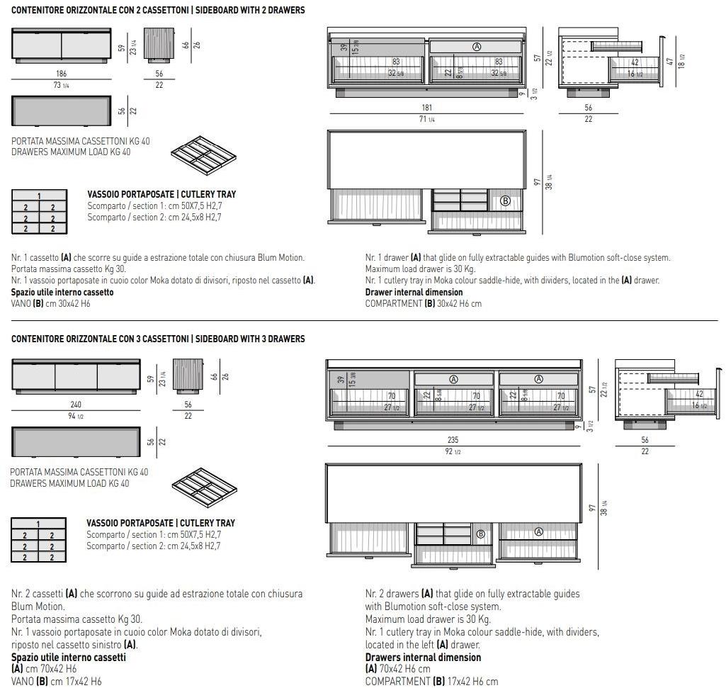 Minotti Буфет из лакированного дерева с ящиками Darren sun-id-1513646 - Вид №4