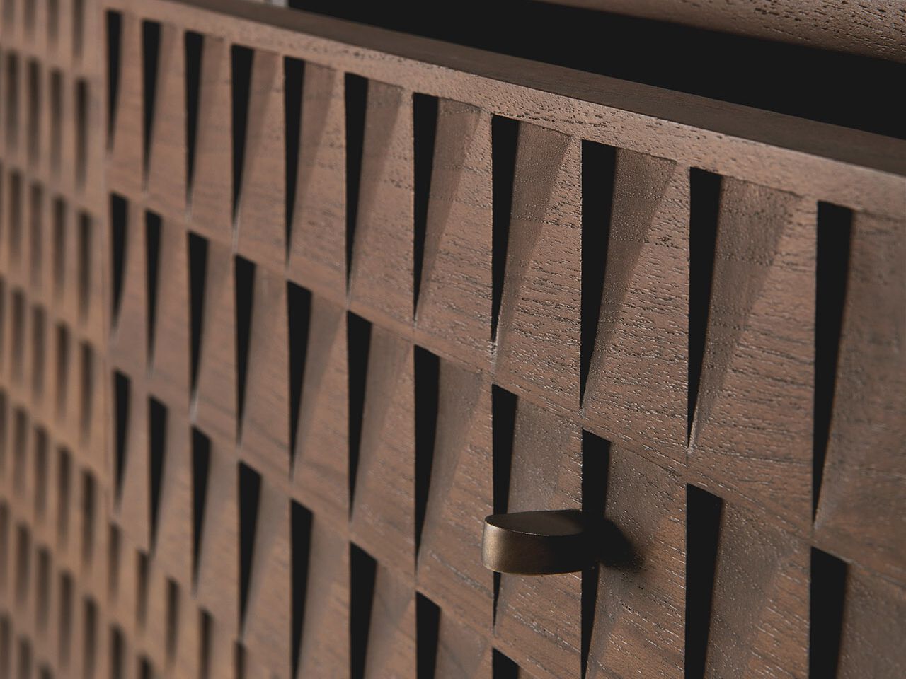 Шкаф из тикового дерева с 3 дверцами и 3 ящиками Ethnicraft Sono ARCH-00094411 - Вид №3